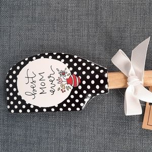 Silicone Spatula Best Mom Ever Design Heat Resistant Dishwasher Safe Gift NWT